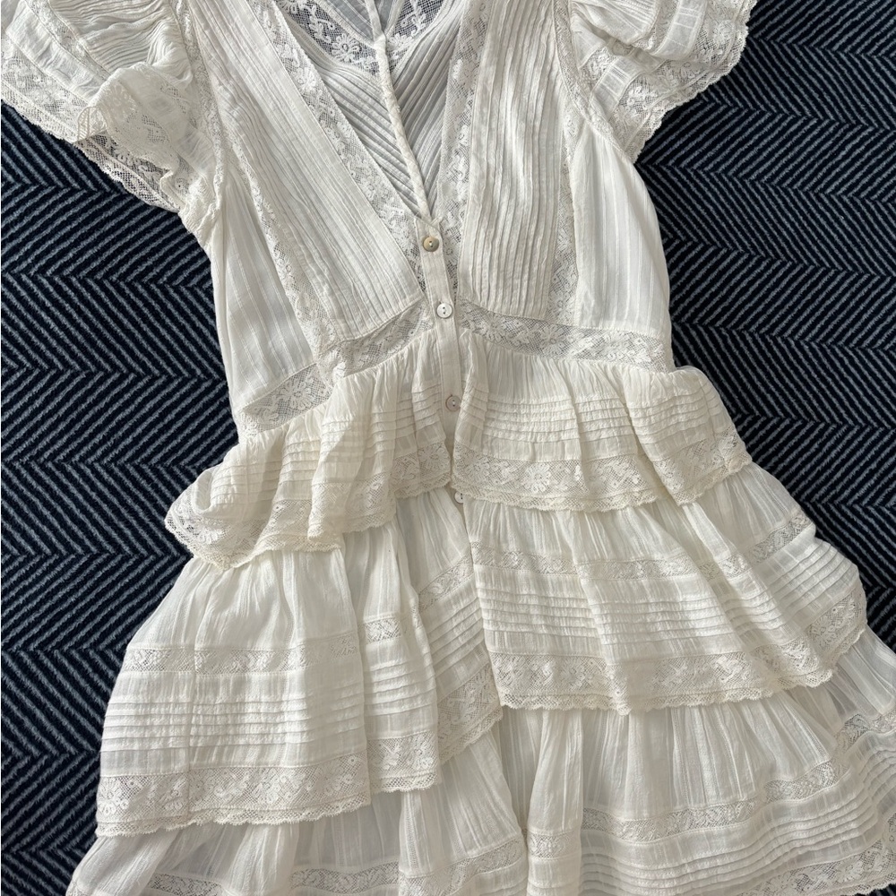 LoveShackFancy White Mini Dress